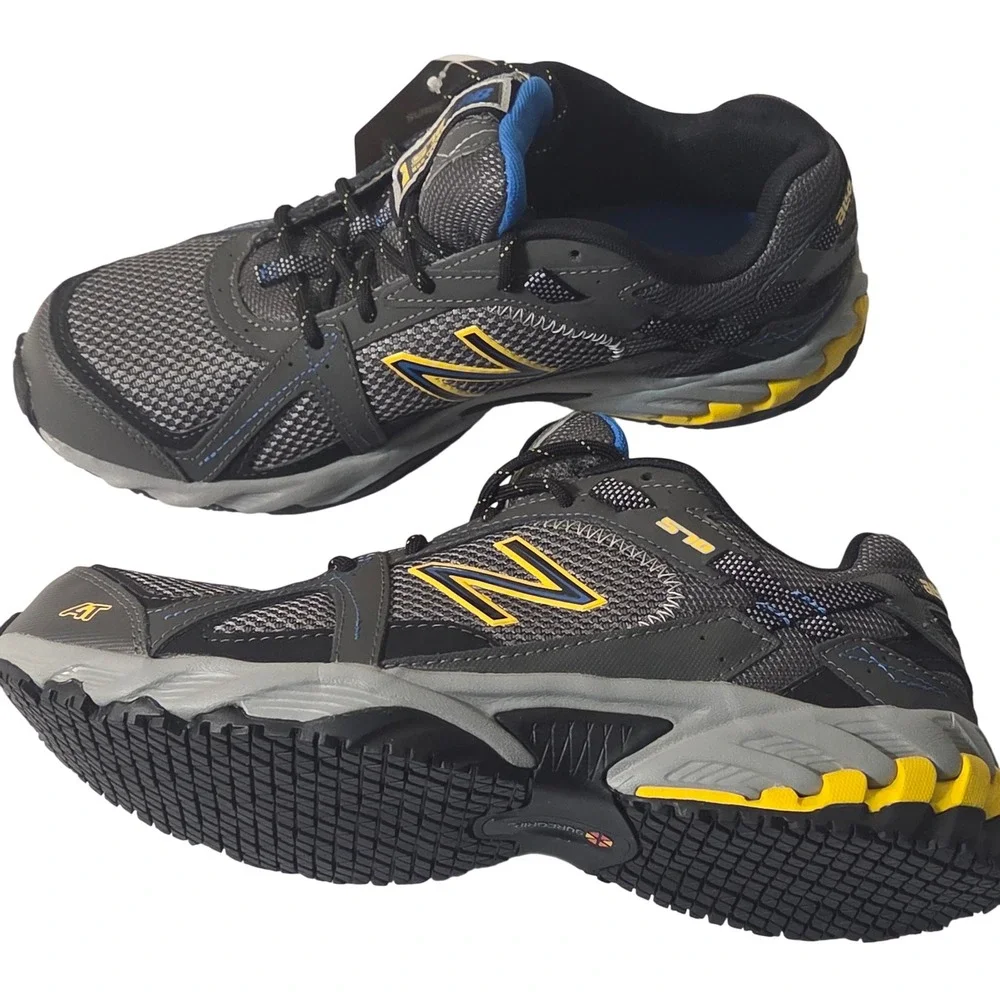 New Balance 510 All Terrain Mens Size 9.5 Grey Yellow Trail Running Shoes New